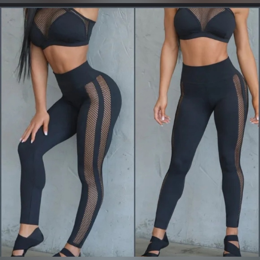 Black Bombshell Mohawk Leggings M